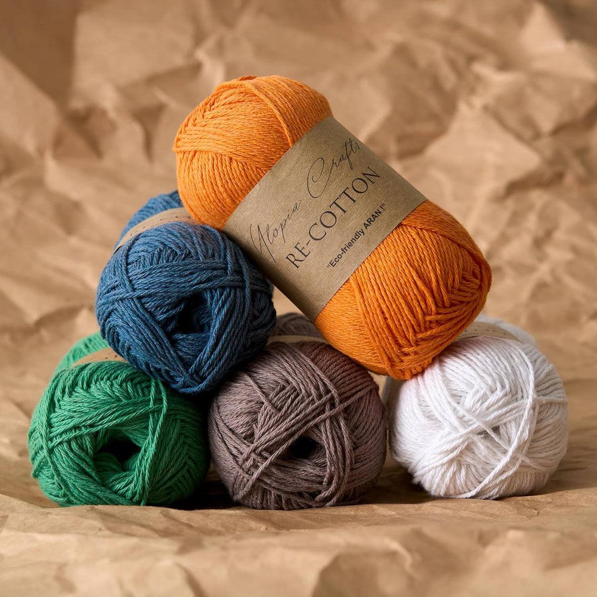 Re-Cotton Knitting Yarn 3X 100g / 3.52oz (Light Pink, 3 Pack)