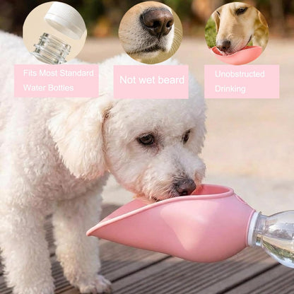 Portable Silicone Dog Water Bottle Adapter for Outdoor Travel