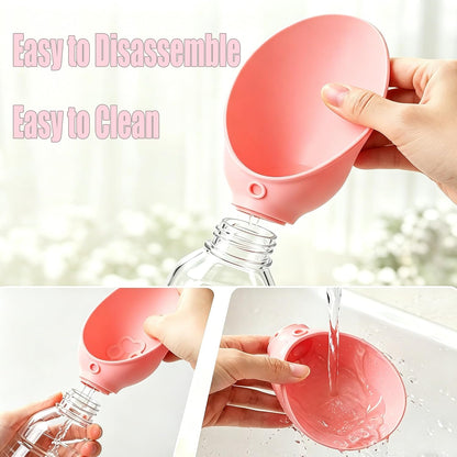 Portable Silicone Dog Water Bottle Adapter for Outdoor Travel