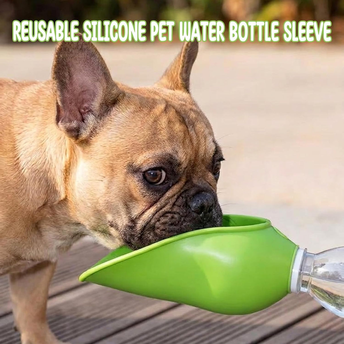 Portable Silicone Dog Water Bottle Adapter for Outdoor Travel