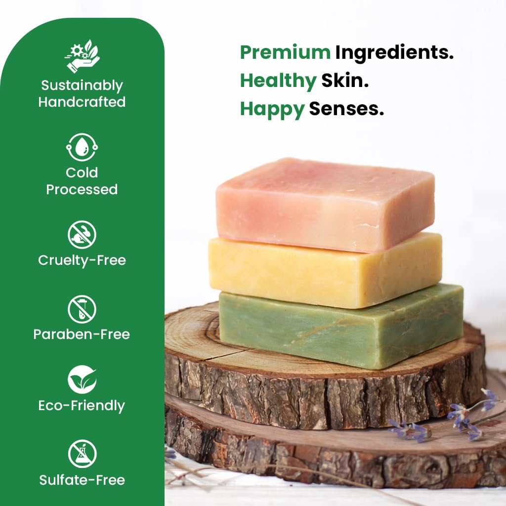 Peaches & Dreams Bar Soap - Love Spell Scent - Made w/Organic Shea Butter - USA Made w/Natural Oils & Sustainable Ingredients - Handmade, Vegan, For All Skin Types - Cruelty Free - 5 oz