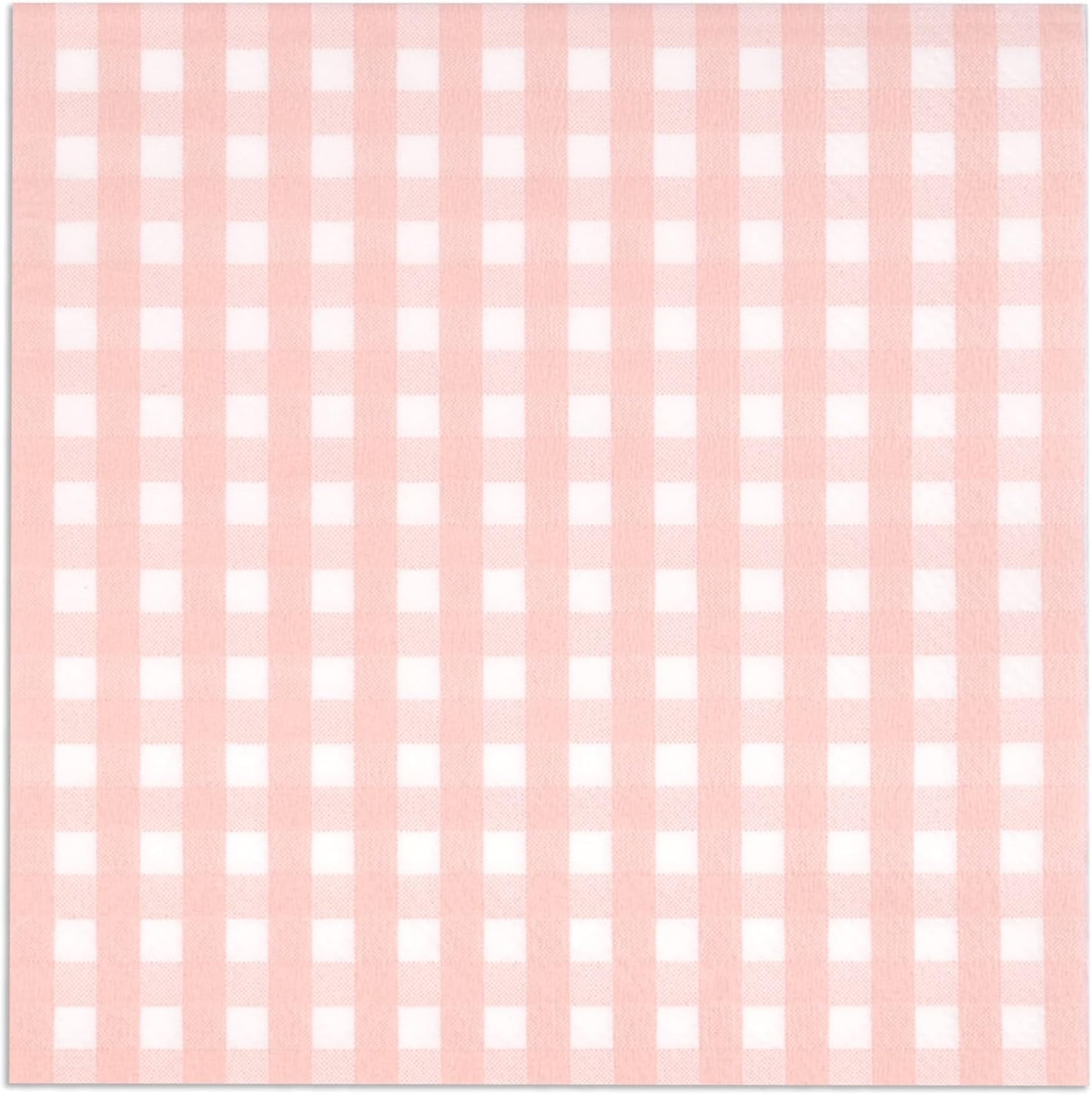 Gift Boutique 100 Pcs Pink & White Gingham Cocktail Napkins Disposable Paper Checkered Plaid Beverage Dessert Napkin Summer Picnic Baby Shower Party