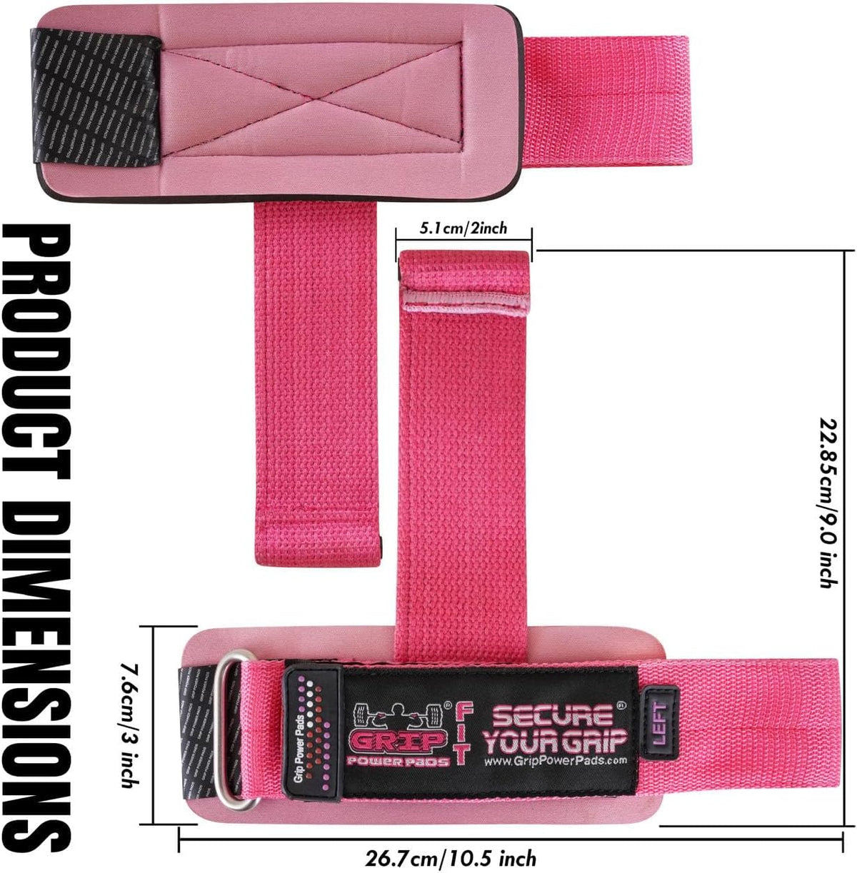 Gym Lifting Dowel Straps Neoprene Padded Wrist Wraps for Weight Training, Bodybuilding & Fitness