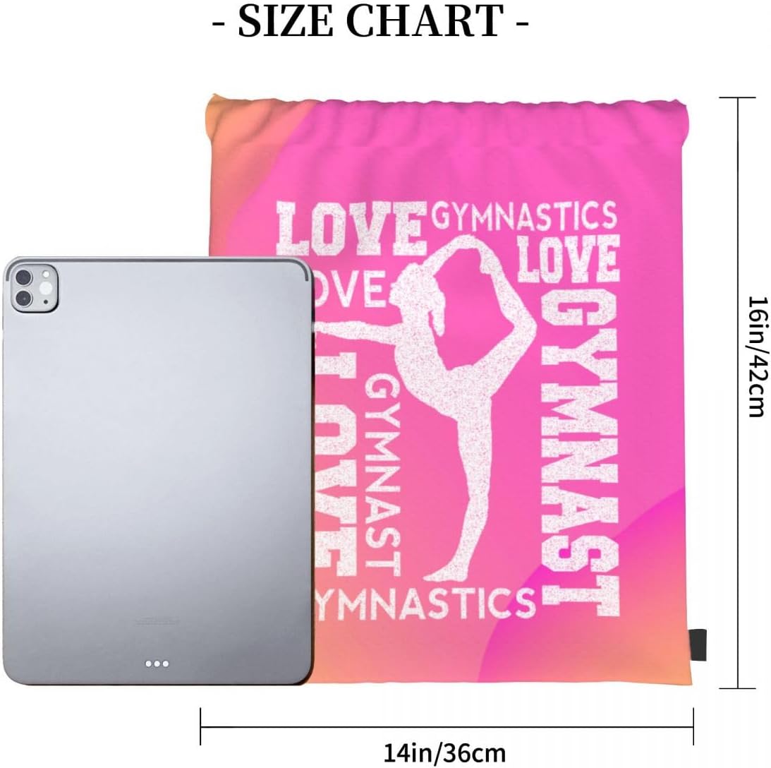 Gymnastics element Pink Drawstring Backpack Gym String Bag Drawstring Sackpack Sport For Womens Mens