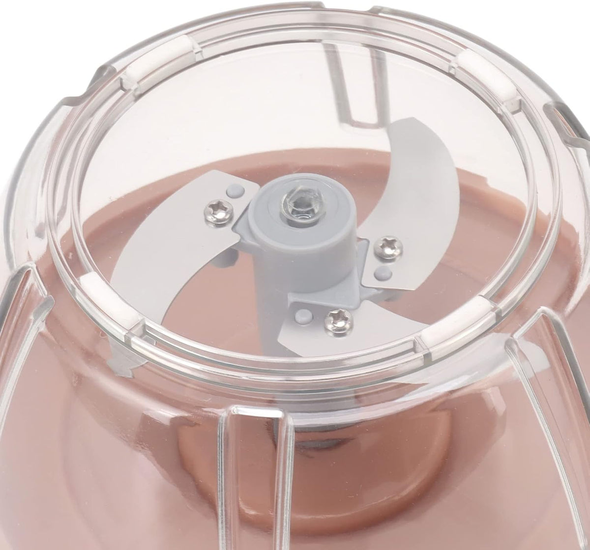 Manual Food Chopper, Durable Stainless Steel Blades for Quick Chopping for Home Kitchen, Pink Grey