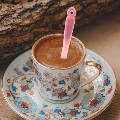 Ceramic Heart Shaped Dessert Spoon, Pink Creative Flatware for Serving