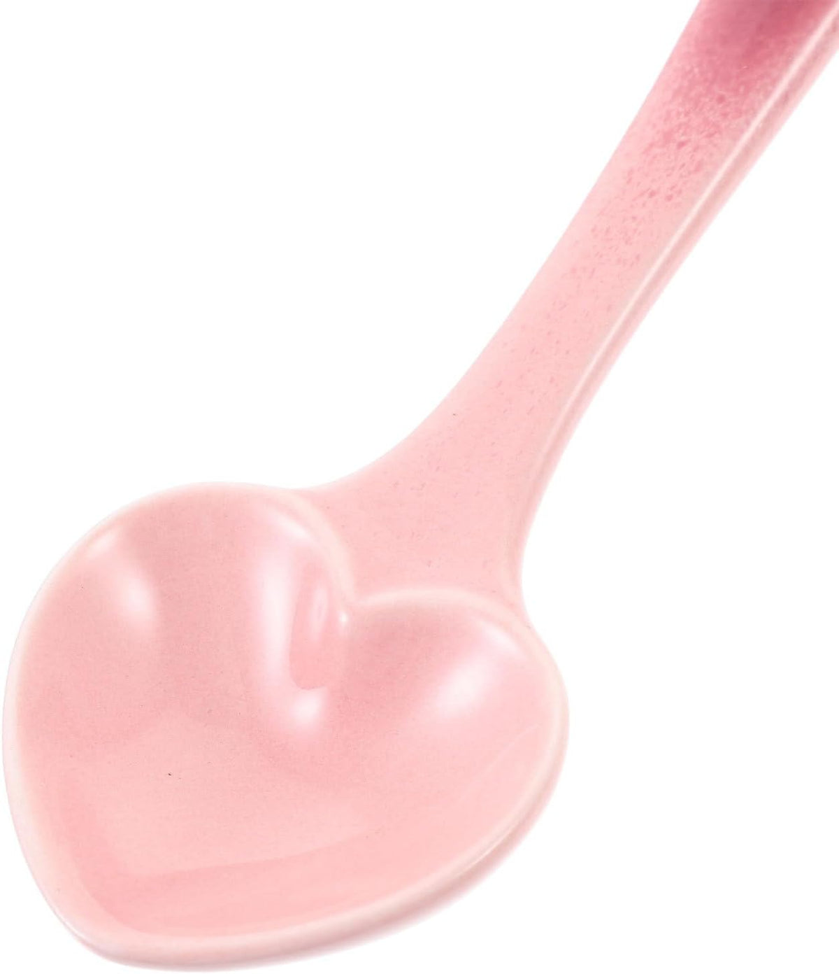Ceramic Heart Shaped Dessert Spoon, Pink Creative Flatware for Serving