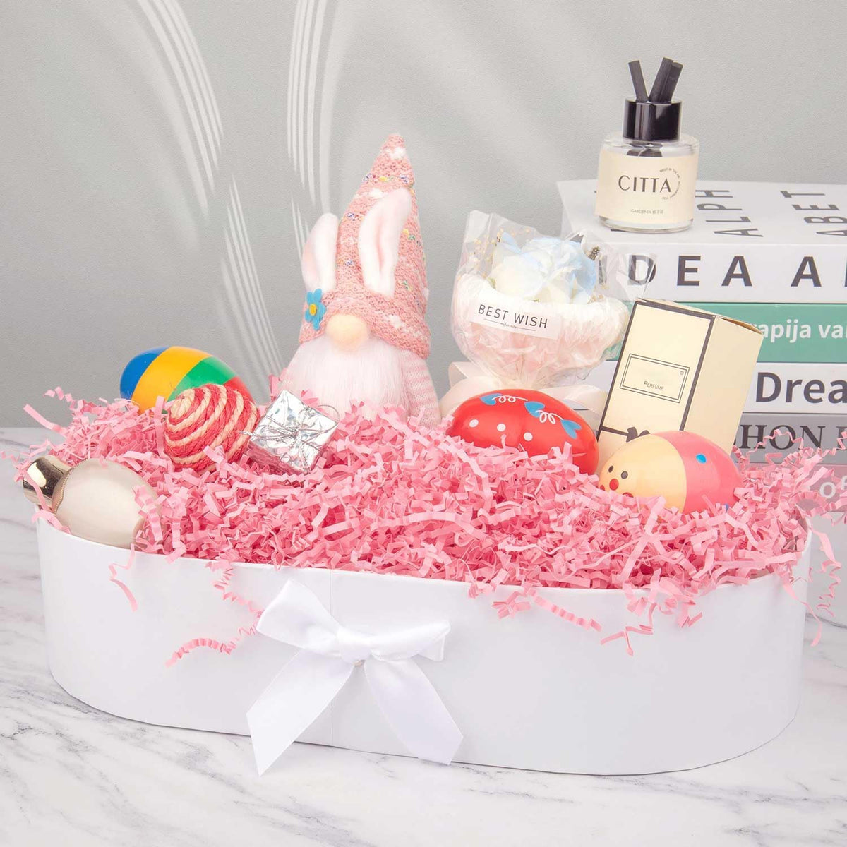 8.5oz Crinkle Paper Filler for Gift Baskets Gift Boxes(Pink)