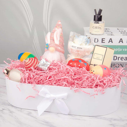 8.5oz Crinkle Paper Filler for Gift Baskets Gift Boxes(Pink)