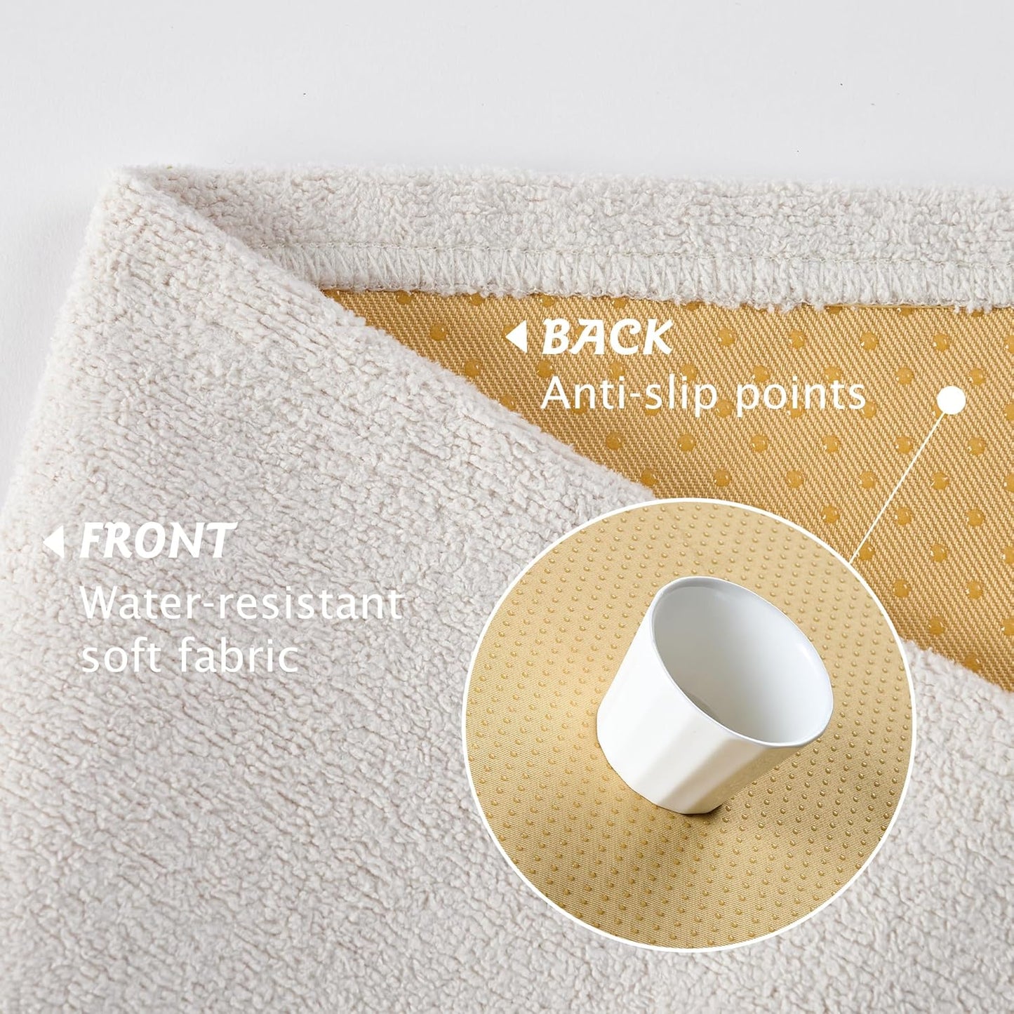 PuTian 100% Waterproof Couch Cover for Dogs - Anti-Scratch Washable Non Slip 2 Cushion Cover Blanket for L Shaped Sectional Recliner Chair Sofa Slipcover for Pet Cats Kids, 71X118 in Creamy