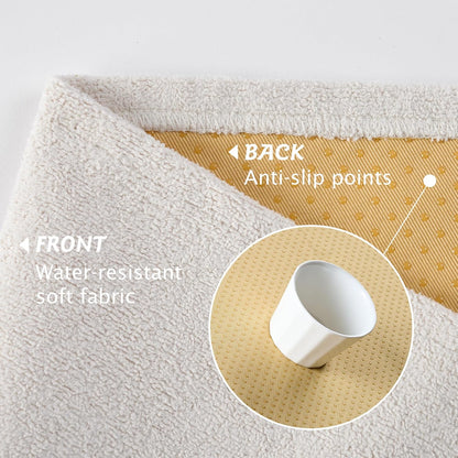 PuTian 100% Waterproof Couch Cover for Dogs - Anti-Scratch Washable Non Slip 2 Cushion Cover Blanket for L Shaped Sectional Recliner Chair Sofa Slipcover for Pet Cats Kids, 71X118 in Creamy
