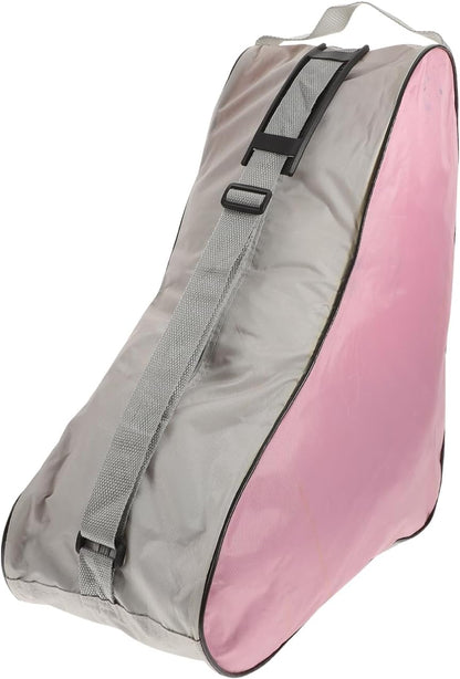 Roller Skate Bag Ice Skating Bag Triangular Tote Skating Triangle Adjustable Shoulder Strap for Roller Skates Inline for Women Girls (Pink)