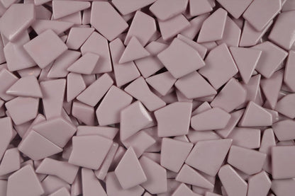Irregular Glass Mosaic Tiles Bulk 500g Glossy and Iridescent Mosaic Glass Tiles for DIY Projects and Arts and Crafts Solid Colors and Mixes (Glossy Light Pink)