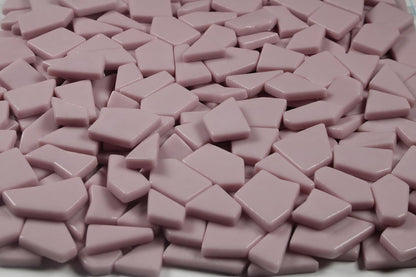 Irregular Glass Mosaic Tiles Bulk 500g Glossy and Iridescent Mosaic Glass Tiles for DIY Projects and Arts and Crafts Solid Colors and Mixes (Glossy Light Pink)