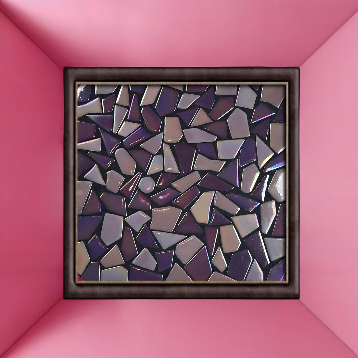 Irregular Glass Mosaic Tiles Bulk 500g Glossy and Iridescent Mosaic Glass Tiles for DIY Projects and Arts and Crafts Solid Colors and Mixes (Glossy Light Pink)