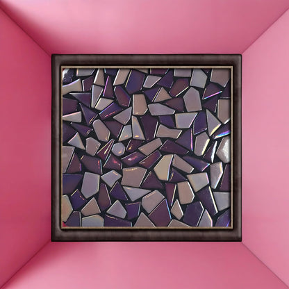 Irregular Glass Mosaic Tiles Bulk 500g Glossy and Iridescent Mosaic Glass Tiles for DIY Projects and Arts and Crafts Solid Colors and Mixes (Glossy Light Pink)