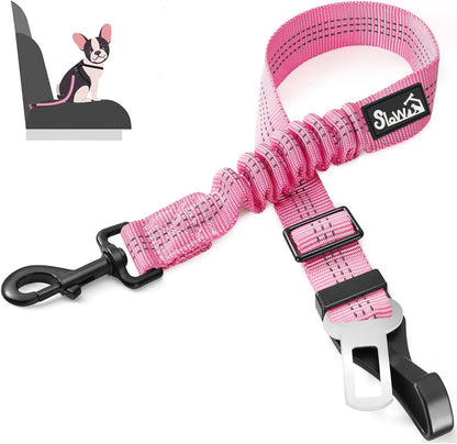 Dog Car Seat Belt, 3 in 1 Latch Bar Attachment Dog Safety Seatbelt