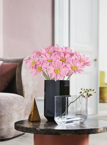 15pcs Daisies Artificial Flowers Faux Pink Daisies Flowers 12" Fake Wildflowers Flower Silk Flowers for Floral Arrangements Wedding Home Garden Decor (Pink)
