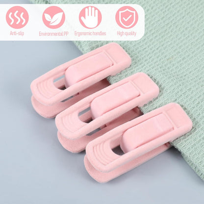 Pink Velvet Hangers Clips, 80 Pack Strong Finger Clips