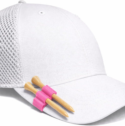 2 Pack Golf Tee Holder Clip for Hat - Holds 2 Tees Securely - Lightweight Golf Hat Clip Accessory - Easy Access Tee Holder for Golfers - Available in 6 Colors
