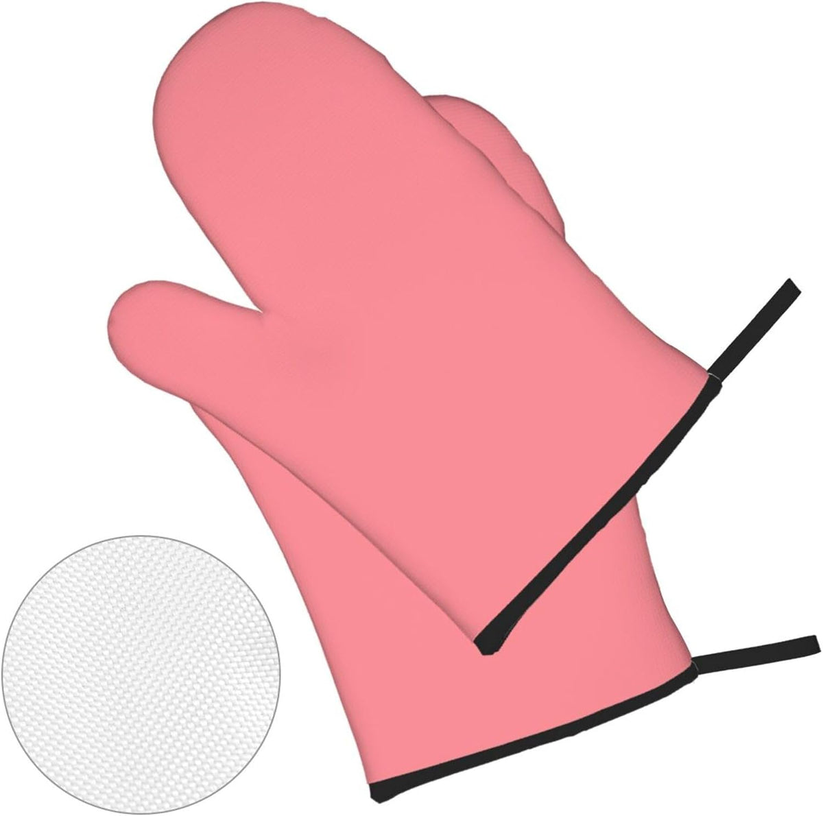 4PCS Oven Mitts and Pot Holders Sets, Solid Light Salmon Pink Oven Mitts Set Heat Resistant Kitchen Microwave Gloves Safe for Baking,Cooking, BBQ