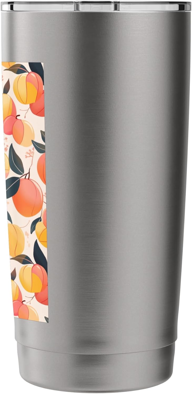Peach Fruit Pattern Art Stainless Steel Insulated Tumbler