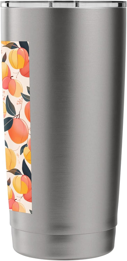 Peach Fruit Pattern Art Stainless Steel Insulated Tumbler