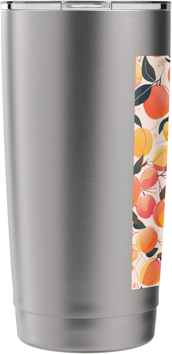 Peach Fruit Pattern Art Stainless Steel Insulated Tumbler