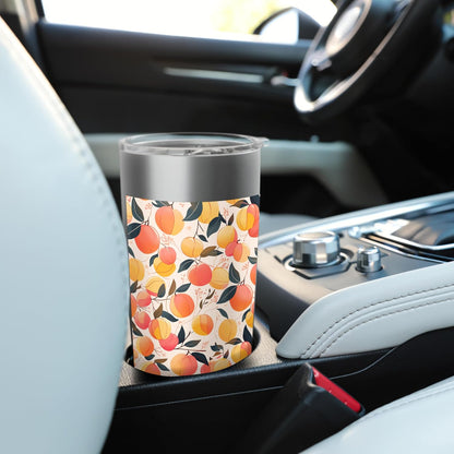 Peach Fruit Pattern Art Stainless Steel Insulated Tumbler