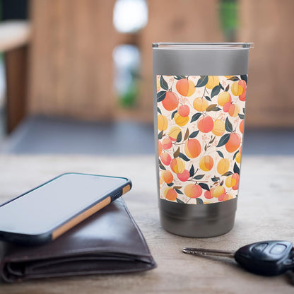 Peach Fruit Pattern Art Stainless Steel Insulated Tumbler