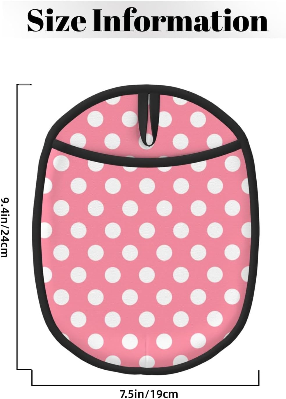 Light Pink Polka Dot Print (a) Pot Holders for Kitchen 1 PC - Heat Resistant Oven Mitts Hot Pads with Pocket, Silicone Pot Holders with Hanging Loop, Non Slip Potholders for Kitchen Baking Cooking