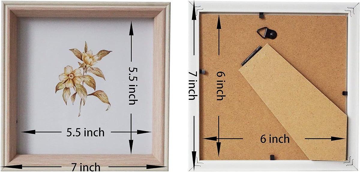 6x6 Square Picture Frame Resin 6x6 Photo Frame Pink 6x6 Picture Frame, with Plexiglass