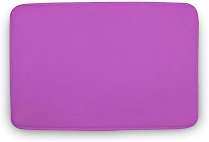 Minimalist Solid Pink Bathroom Rug, Non Slip & Soft Absorbent Bath Mat Carpets for Bathroom 20" x 32"