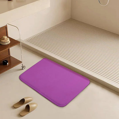 Minimalist Solid Pink Bathroom Rug, Non Slip & Soft Absorbent Bath Mat Carpets for Bathroom 20" x 32"