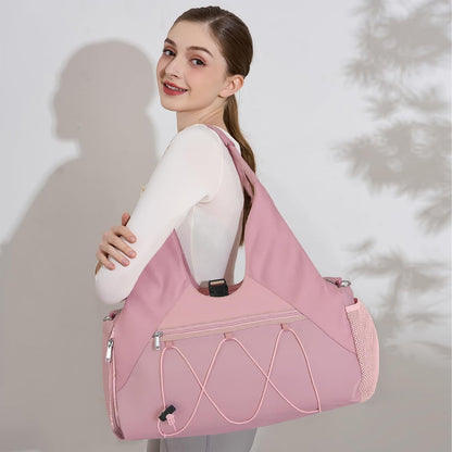 Gym Bag For Women With Yoga Mat Holder, Pink