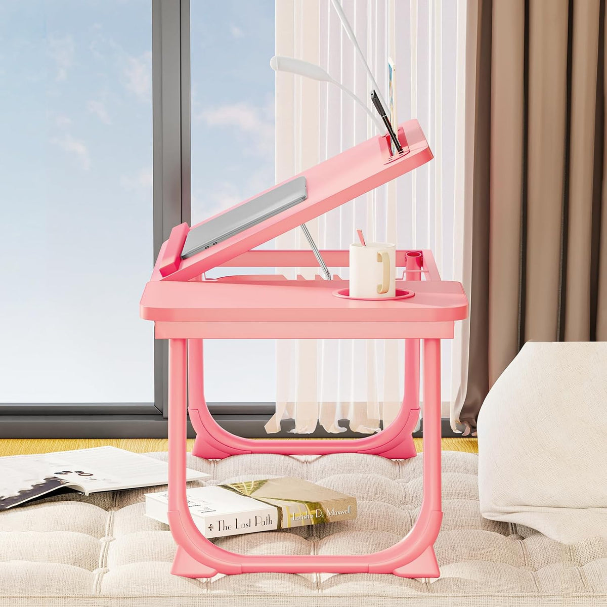 Laptop Desk for Bed, Adjustable Laptop Stand with 5 Different Angles