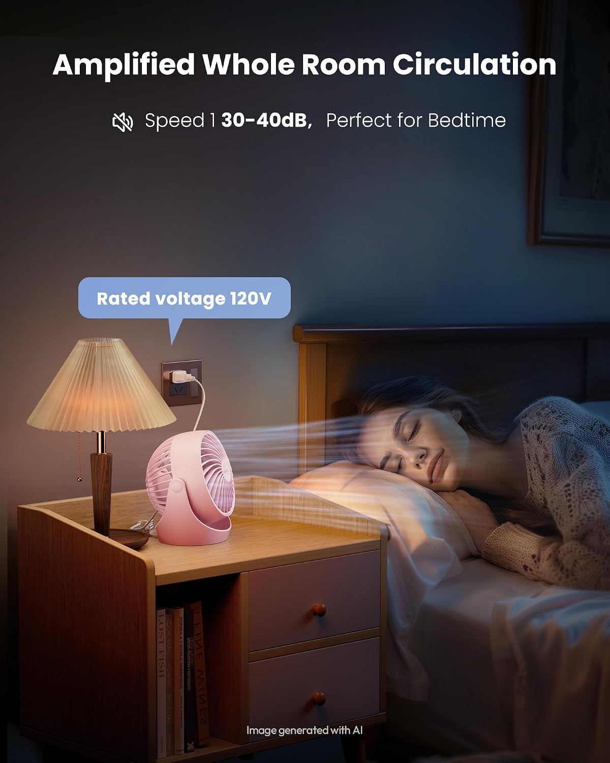 Desk Fan, 5-Inch Portable Electric Table Desktop Air Circulator Fan