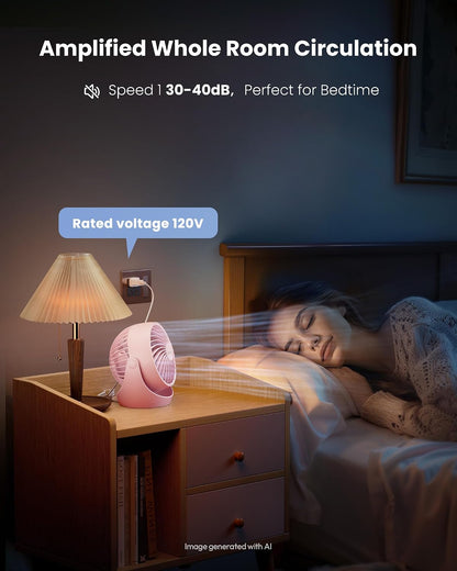 Desk Fan, 5-Inch Portable Electric Table Desktop Air Circulator Fan