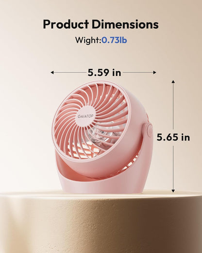 Desk Fan, 5-Inch Portable Electric Table Desktop Air Circulator Fan