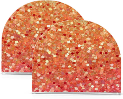 Napkin Holder Red Peach Coral Gold Gradient Glitter Acrylic Napkins Holder Napkin Dispenser Clear Napkin Holder for Kitchen Table Party Guest Bathroom 1 Pack