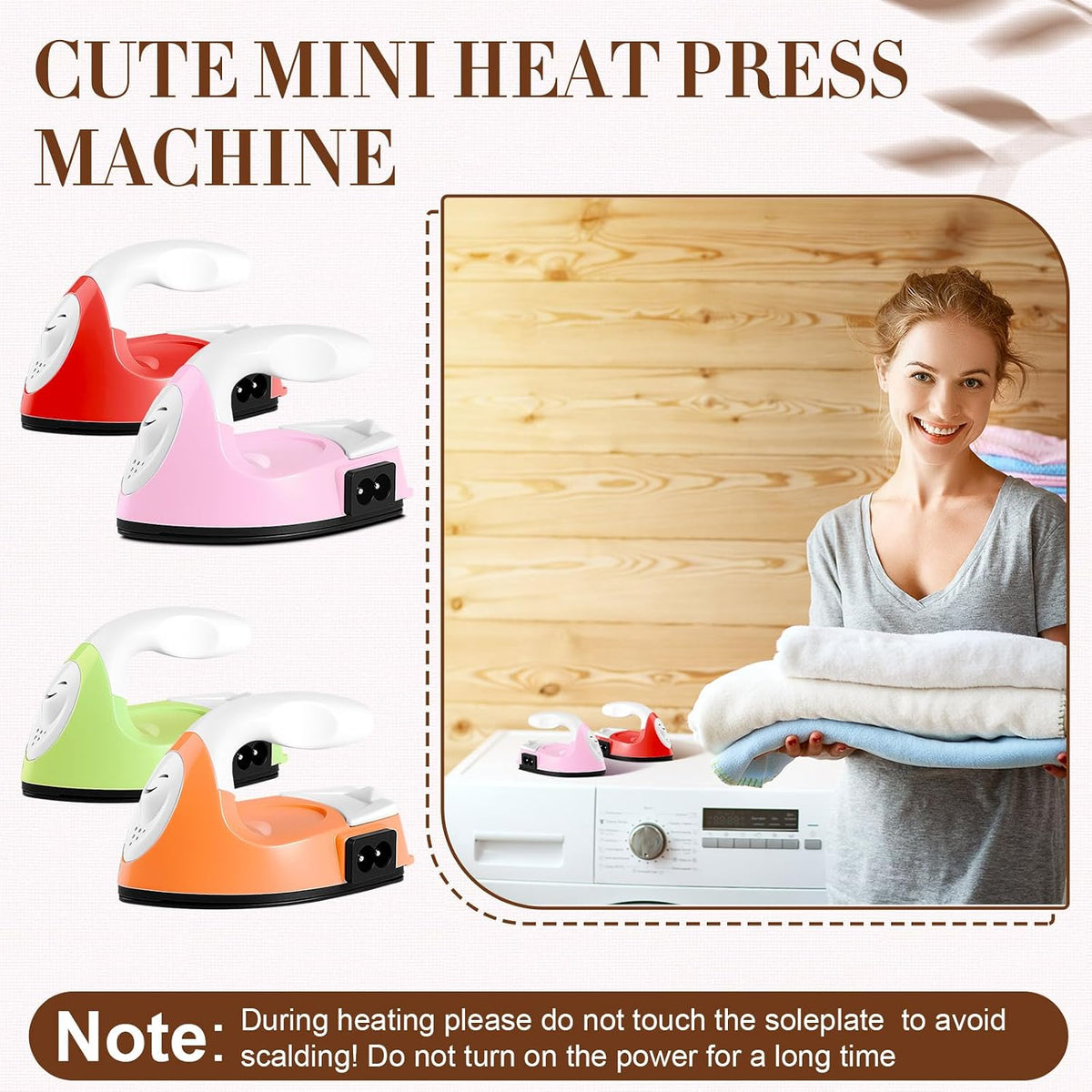4 Pcs Mini Craft Iron Mini Heat Press Small Iron on Patches