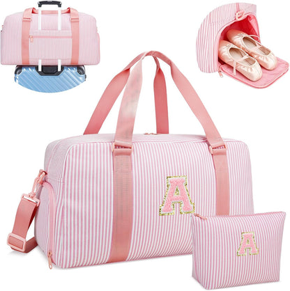 Birthday Gifts for Teen Girls Women, Initial Travel Duffle Bags