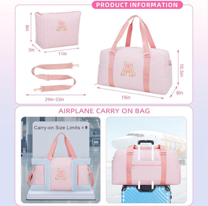 Birthday Gifts for Teen Girls Women, Initial Travel Duffle Bags