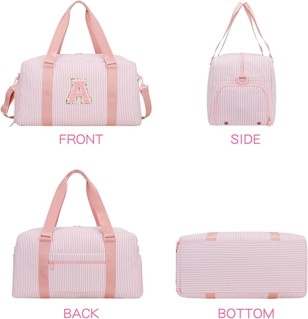 Birthday Gifts for Teen Girls Women, Initial Travel Duffle Bags