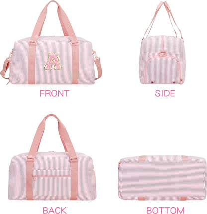 Birthday Gifts for Teen Girls Women, Initial Travel Duffle Bags