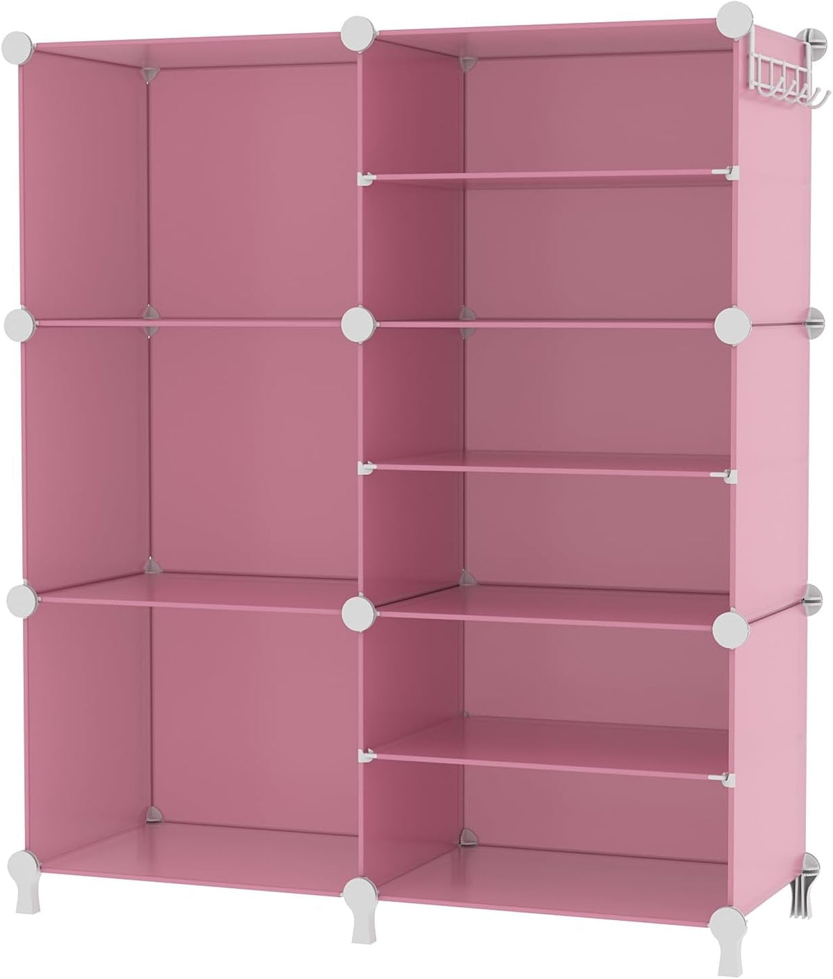 6 Cube Closet Organizer Storage Shelves, Pink