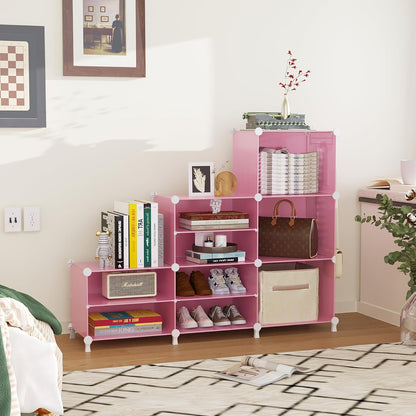6 Cube Closet Organizer Storage Shelves, Pink