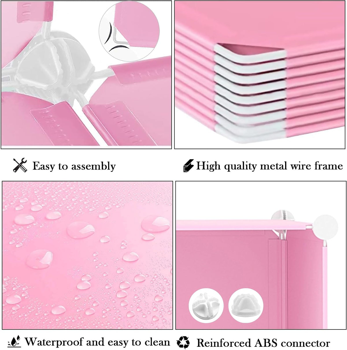 6 Cube Closet Organizer Storage Shelves, Pink