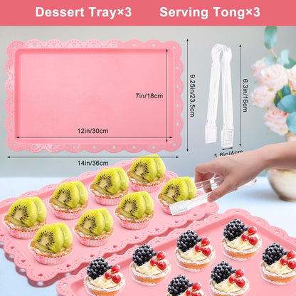 8 Pieces Cupcake Stand Set, Dessert Tower Tray for Tea Party