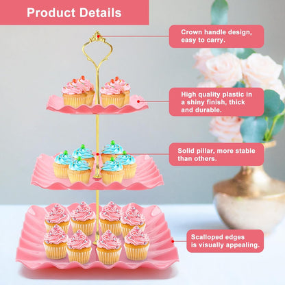 8 Pieces Cupcake Stand Set, Dessert Tower Tray for Tea Party